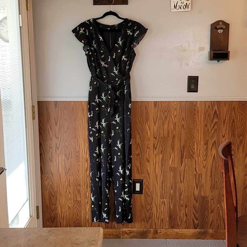 Ann Taylor factory floral print jumpsuit, size 14 - Picture 2 of 11